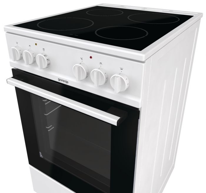 Плита Gorenje EC5151WG/склокераміка/ 50х60/ духовка - 70 л/гриль/ багаторівневе приготування/ білий