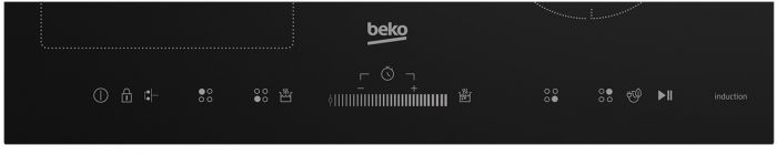 Варильна поверхня склокерамічна Beko HII64500UFT - індукція/60см/4конф/1 розш/слайдер/чорний