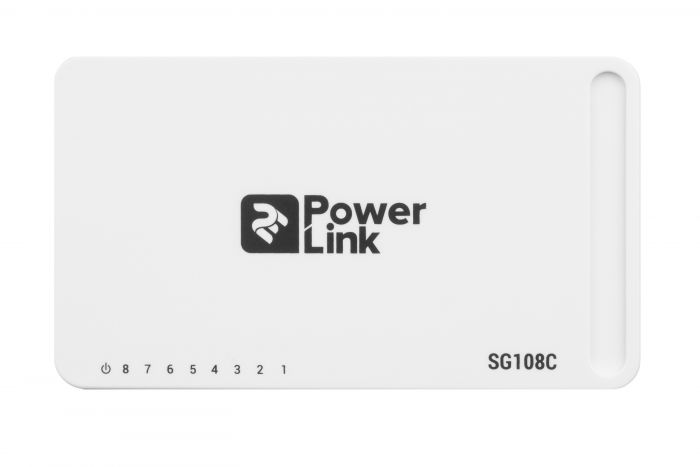 Комутатор 2E PowerLink SG108C 8xGE, Гiгабитний, некерований