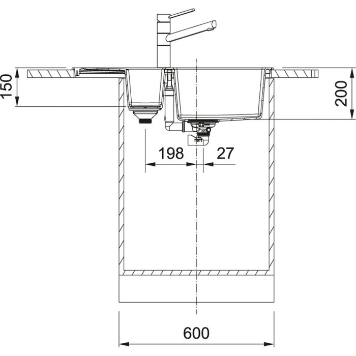 Кухонні мийки Franke Sirius S2D 651-78 /143.0632.386/ тектонайт/з крылом/ 780х500х200/сахара