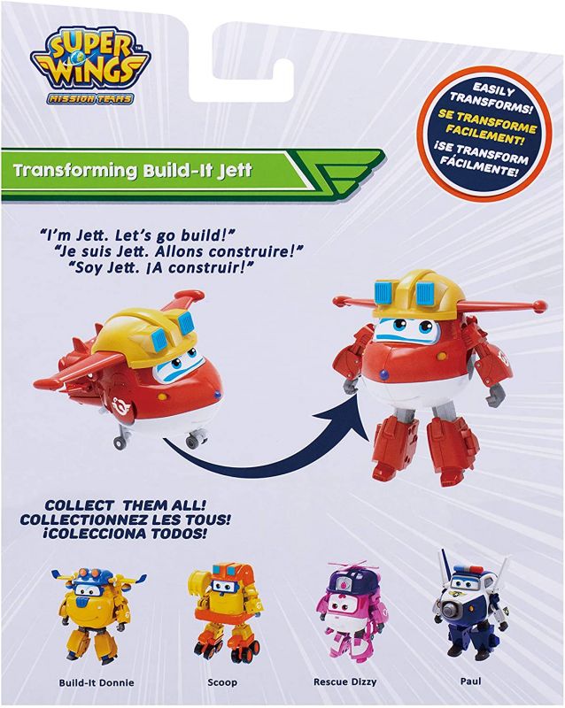 Ігрова фігурка-трансформер Super Wings Transforming Build-It Jett, Джетт будівельник