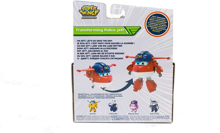 Ігрова фігурка-трансформер Super Wings Transforming Police Jett, Джетт поліцейський