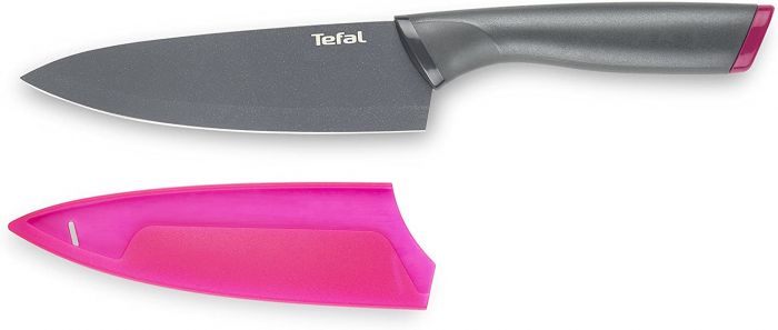 Кухонний ніж кухарський Tefal Fresh Kitchen, довжина леза 15 см, нерж.сталь, чохол