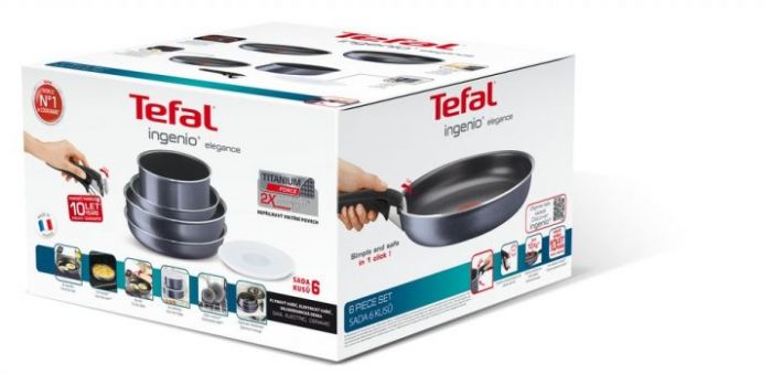 Набір посуду Tefal Ingenio Elegance, 6 предметів, алюміній