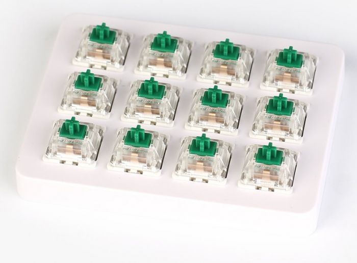 Набір механічних перемикачів KEYCHRON Gateron Switch with Holder Set 12Pcs/Set Green