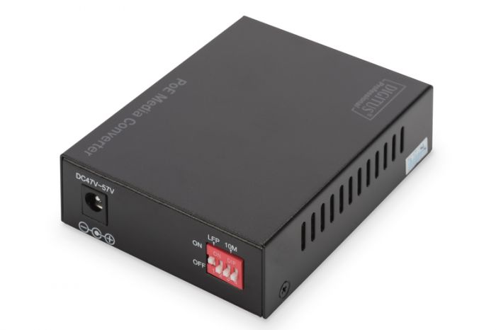 Медіа конвертор DIGITUS Gigabit PoE+, RJ45/SFP, 802.3at, 30W, incl. PSU