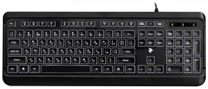 Клавіатура 2E KS120 White backlight USB Black