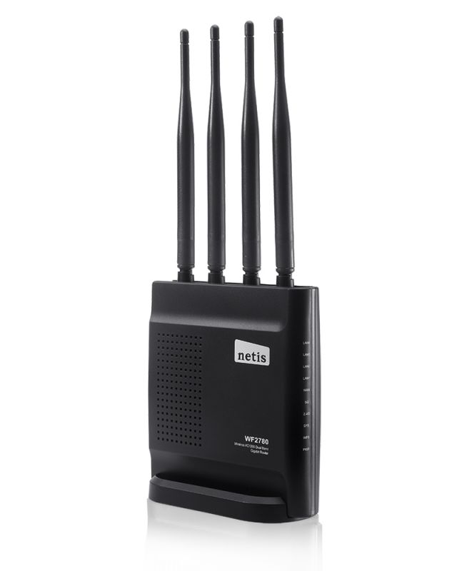 Маршрутизатор Netis WF2780 AC1200, 4xGE LAN, 1xGE WAN, MESH