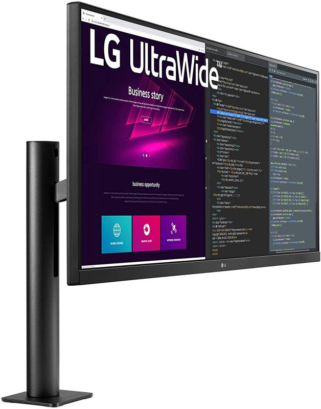 Монітор LG 34" 34WN780-B 2xHDMI, DP, USB, Audio, IPS, 3440x1440, 21:9, sRGB 99%, FreeSync, HAS, HDR10