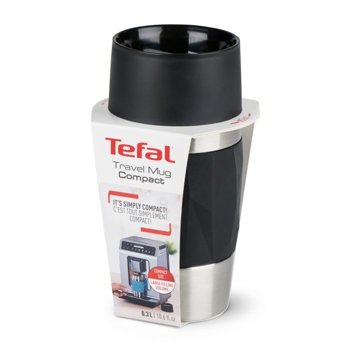 Термочашка Tefal Compact Mug 300 мл чорна, нерж.сталь