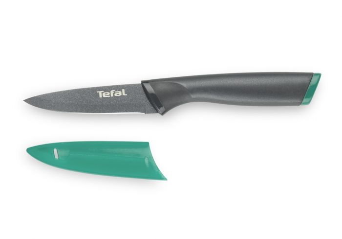 Кухонний ніж для чищення овочів Tefal Fresh Kitchen, довжина леза 9 см, нерж.сталь, чохол