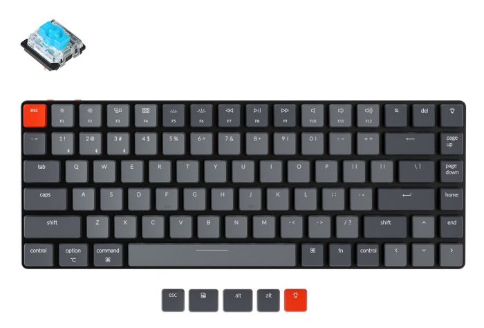 Клавіатура Keychron K3 84 Key Low Profile Gateron White LED Blue
