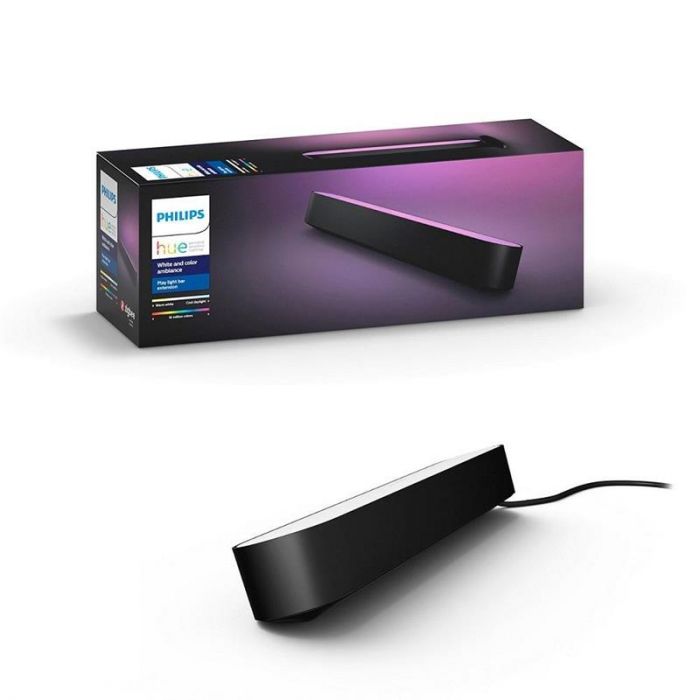 Панель освітлення Philips Hue Play, 2000K-6500K, RGB, ZigBee, розумна, димування, додатковий модуль, чорний