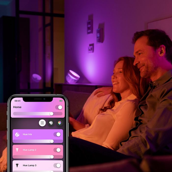 Настільний світильник Philips Hue Iris, 2000K-6500K, RGB, ZigBee, Bluetooth, розумний, димування, чорний