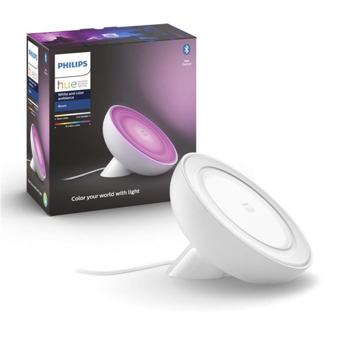 Настільний світильник Philips Hue Bloom, 2000K-6500K, RGB, ZigBee, Bluetooth, розумний, димування, білий