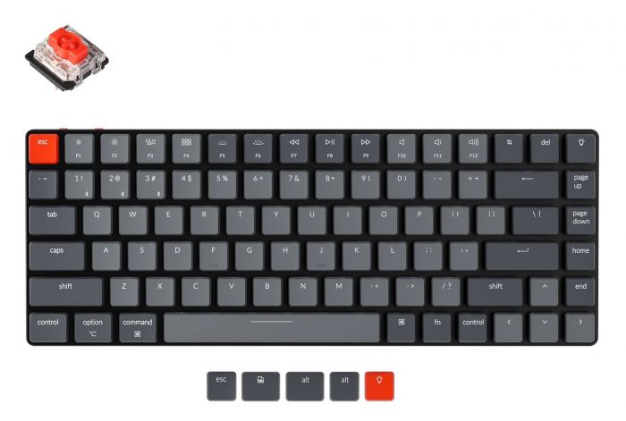 Клавіатура Keychron K3 84 Key Low Profile Hot-Swap Optical White LED Red