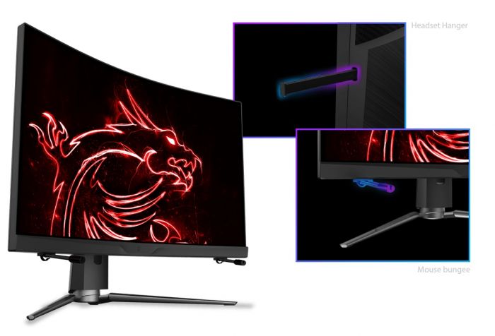 Монітор LCD 27" MSI MPG ARTYMIS 273CQR, 2xHDMI, DP, USB-C, 2xUSB, Audio, VA, 2560x1440, 165Hz, 1ms, 88%DCI-P3, CURVED, FreeSync, HDR400