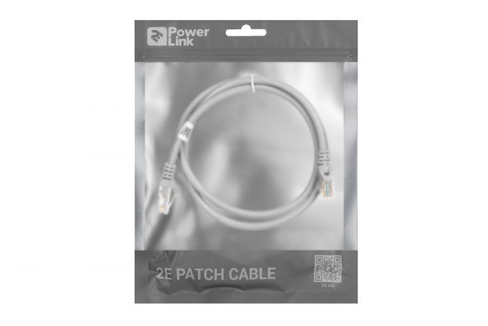 Патч-корд 2E Cat 6,UTP,RJ45, 26AWG ,7/0.16 Cu, 1.00 m, PVC,Grey