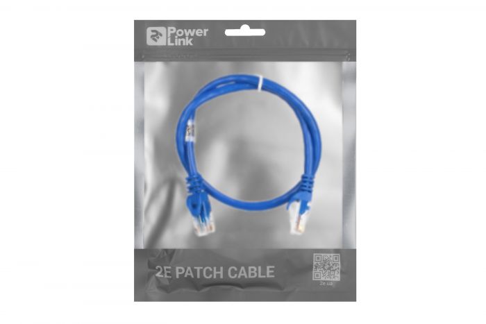 Патч-корд 2E Cat 6,UTP,RJ45, 26AWG ,7/0.16 Cu, 0.50 m, PVC,Blue