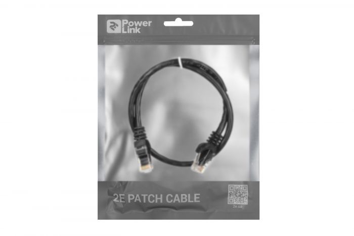 Патч-корд 2E Cat 6,UTP,RJ45, 26AWG ,7/0.16 Cu, 0.50 m, PVC,Black