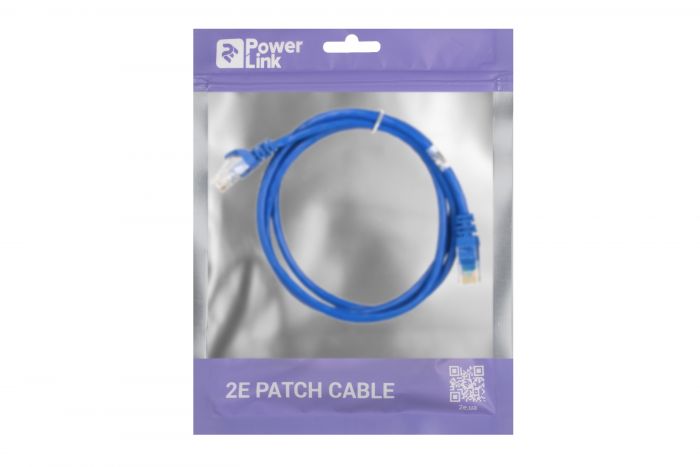 Патч-корд 2E Cat 5e,UTP,RJ45, 26AWG ,7/0.16 Cu, 1.20 m, PVC,Blue