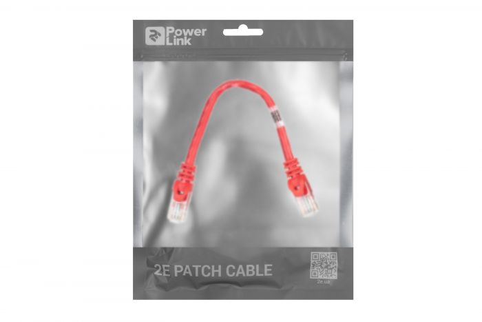 Патч-корд 2E Cat 6,UTP,RJ45, 26AWG ,7/0.16 Cu, 0.20 m, PVC,Red