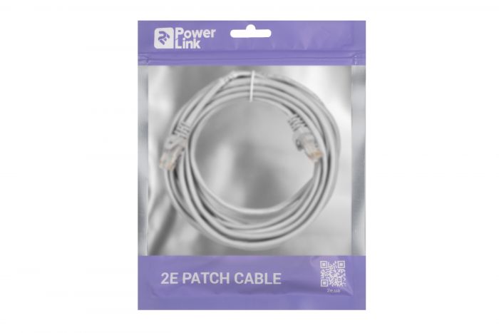 Патч-корд 2E Cat 5e,UTP,RJ45, 26AWG ,7/0.16 Cu, 5.00 m, PVC,Grey