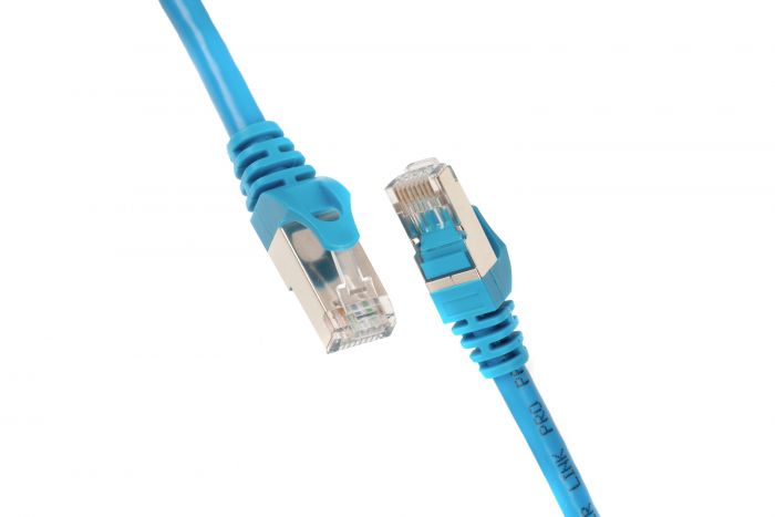 Патч-корд 2E Cat 6,S-FTP  екран. фольга з обплетенням, RJ45, 4Х2 27AWG ,7/0.14 Cu, 1.50 m, PVC,Blue