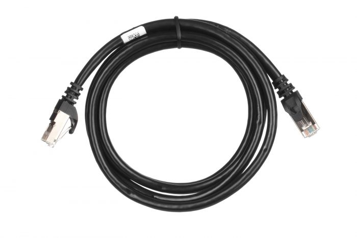 Патч-корд 2E Cat 6,S-FTP екран. фольга з обплетенням, RJ45, 4Х2 27AWG ,7/0.14 Cu, 1.50 m, PVC,Black