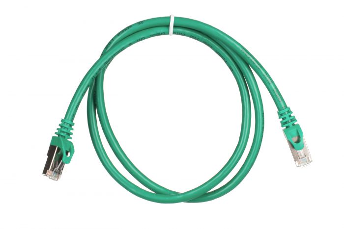 Патч-корд 2E Cat 6,S-FTP екран. фольга з обплетенням, RJ45, 4Х2 27AWG ,7/0.14 Cu, 1.00 m,PVC, Green