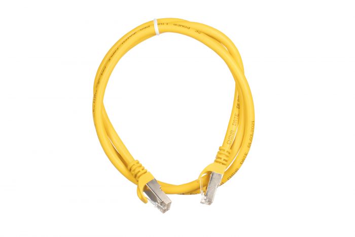 Патч-корд 2E Cat 6,S-FTP екран. фольга з обплетенням, RJ45, 4Х2 27AWG ,7/0.14 Cu, 1.00 m, PVC,Yellow