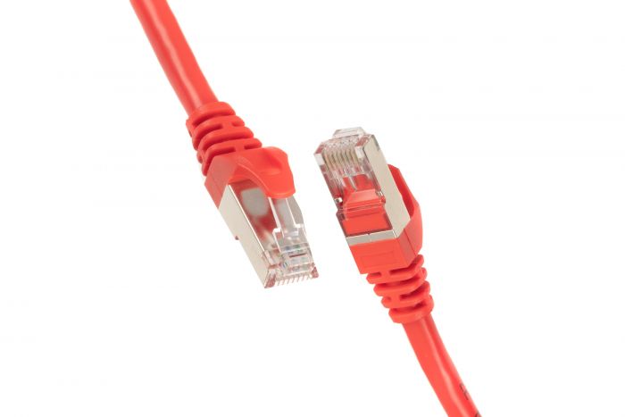 Патч-корд 2E Cat 6,S-FTP екран. фольга з обплетенням, RJ45, 4Х2 27AWG ,7/0.14 Cu, 1.00 m, PVC,Red