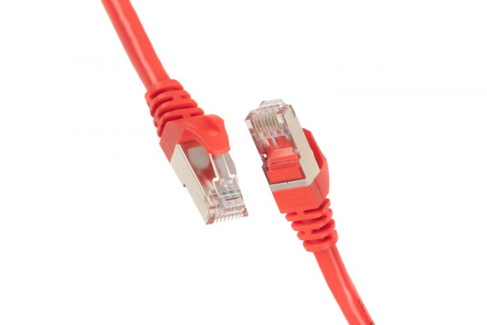 Патч-корд 2E Cat 6,S-FTP екран. фольга з обплетенням, RJ45, 4Х2 27AWG ,7/0.14 Cu, 0.20 m, PVC,Red