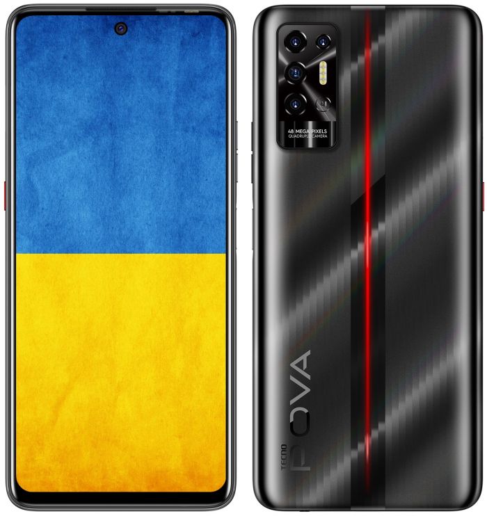 Смартфон TECNO POVA-2 (LE7n) 4/64Gb NFC 2SIM Dazzle Black