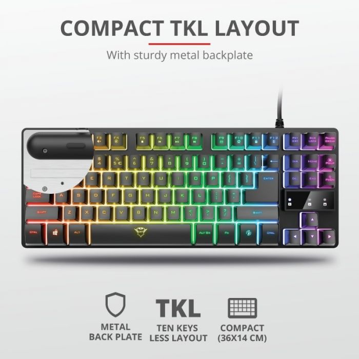 Клавіатура Trust GXT 833 Thado TKL USB Black