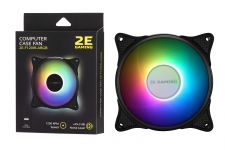 Корпусний вентилятор 2E GAMING (F120IR-ARGB), 120мм, 3+3pin 5V Aura, білі лопаті, чорна рамка, inner LED