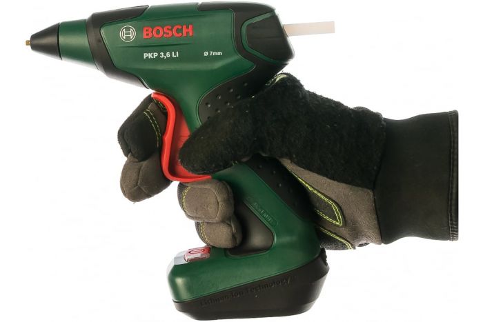 Пістолет клейовий Bosch Bosch PKP 3,6 LI, 3.6В, стрижень 7х150мм, 0.3кг