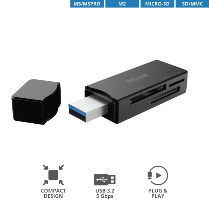 Кардрідер Trust Nanga USB 3.1 Card Reader