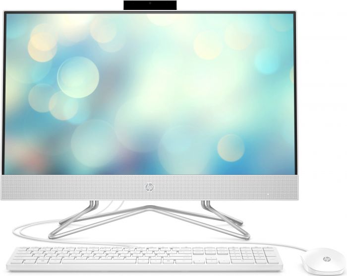 Персональний комп'ютер-моноблок HP All-in-One 23.8FHD IPS AG/Intel i3-10100T/8/256F/ODD/int/kbm/3Y/DOS/White