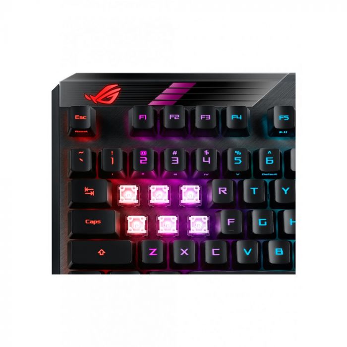 Клавіатура Asus ROG CLAYMORE II RGB 108key Red Switch USB/WL/BT RU Black