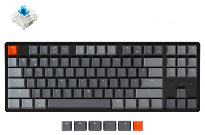 Клавіатура Keychron K8 87 Key Aluminum Frame Gateron RGB Blue