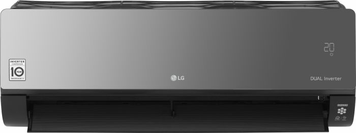 Кондиціонер LG Artcool Mirror AC12BQ, 35 м2, інвертор, A++/A+, до -15°С, R32, Wi-Fi, чорний
