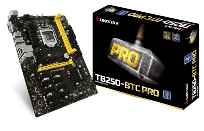 Материнська плата Biostar TB250-BTC PRO Intel B250 4xDDR4 HDMI VGA ATX