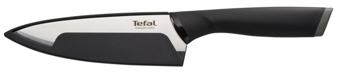 Кухонний ніж кухарський Tefal Comfort, довжина леза 20 см, нерж.сталь, чохол