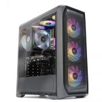 Корпус Zalman N5 MF, MidT, 2xUSB2.0, 1xUSB3.0, 4x120мм RGB LED, акрил (бічна панель), без БЖ, чорний