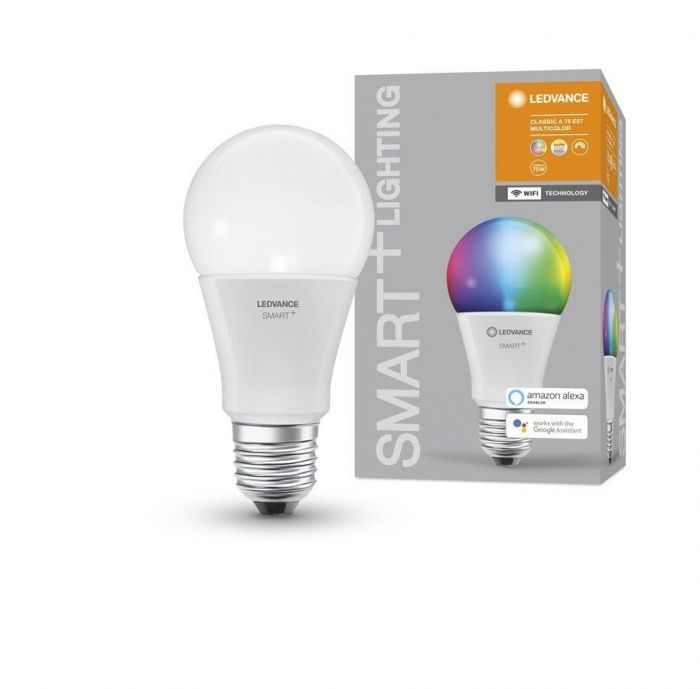 Лампа світлодіодна LEDVANCE SMART+ Classic A 75  E27 MULTICOLOR 9,5W (1055Lm) 2700-6500K + RGB WiFi дім-ая