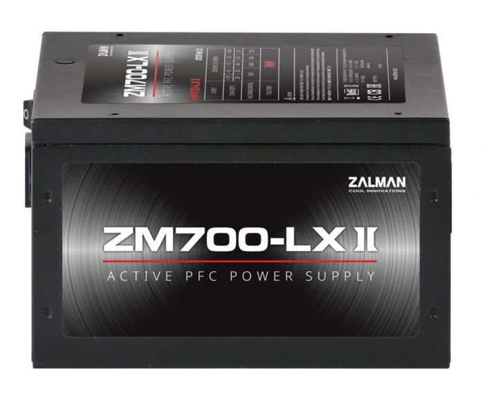Блок живлення Zalman ZM700-LXII (700W), 200-240 VAC,85%, aPFC,120мм,MB24,CPU(4+4),6xSATA,4xPCIe,3xMOLEX,OTP,OVP,UVP,SCP