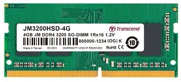 Пам'ять ноутбука Transcend DDR4 4GB 3200