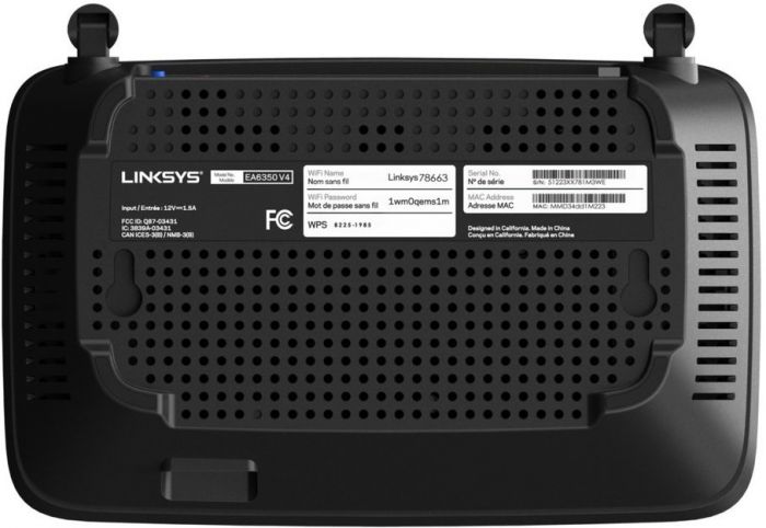 Маршрутизатор LINKSYS EA6350V4 AC1200, 4xGE LAN, 1xGE WAN, 1xUSB 3.0, 2х зовнішн. ант.