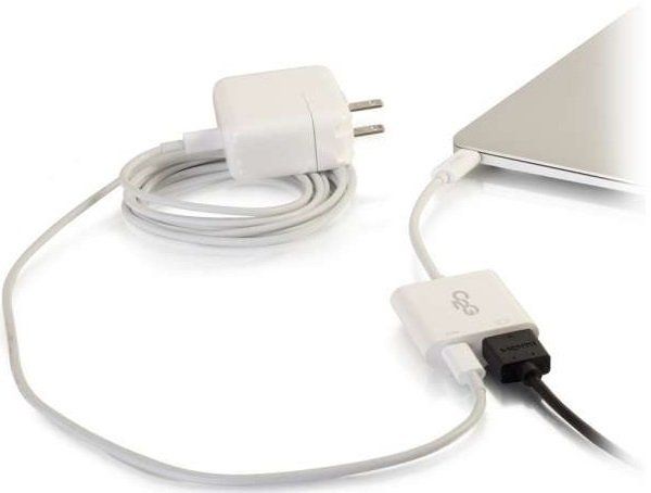Адаптер C2G USB-C на HDMI USB-C з зарядкою білий